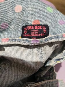 Polka Dot Denim Overalls