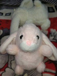 🐇Pink and white Bunny Plush Keychains🐰🥕
