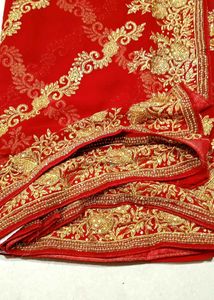 Red &amp; Gold Saree