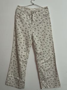Floral Print Jeans