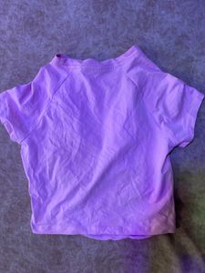 newme Pink Ruched Crop Top