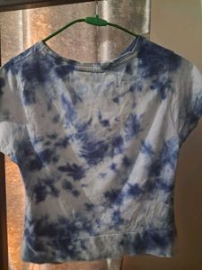 Tie Dye Blue Crop Top
