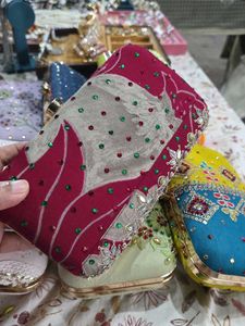 Rose Embroidery Hand Clutch With Sling