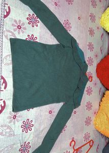 Dark Green💚Woolen Top Full Sleeve In Korean Style