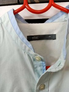 MENS Chinese Collor Light Blue Shirt
