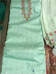 Mint Green Embroidered Salwar Kameez Suit
