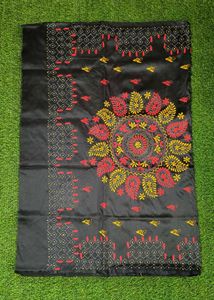 Katha Stich Saree - Black