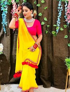 Today Offer Free Jewellery With  Georgette Saree