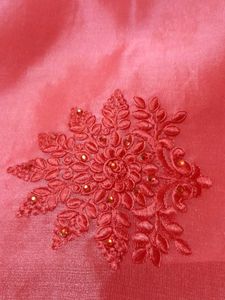organza pink saree