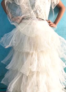 Full White Colour Lehnga Choli Duptta