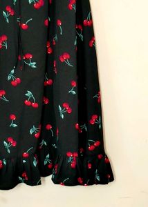 Cherry Print Midi Dress