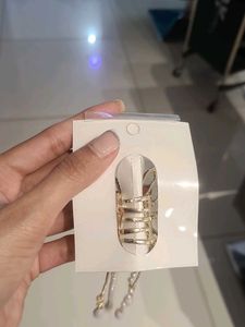 Butterfly Hair Clip with Pearl Chains