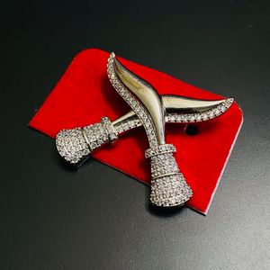 Unisex Brooch with crystal stones| Stainless steel