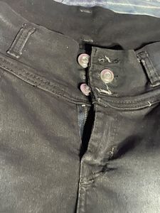 Distressed Black Jeans