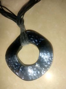 Blue Metallic Statement Necklace