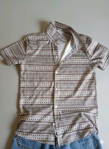 Patterned Short Sleeve Shirt