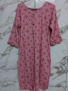 Pink Printed Kurta