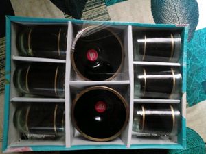 6 Galss And 2 Bowl Set