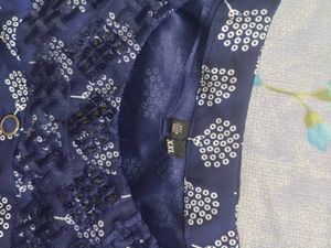 Blue Printed Kurta