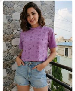 🎀Levender Cotton Top
