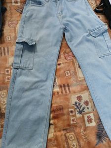Light Blue Cargo Jeans