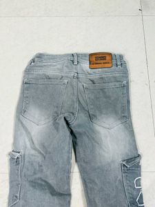 TOMMY HILFIGER Men Grey Cargos Jeans