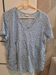 Dotted Skyblue Free Size Tshirt