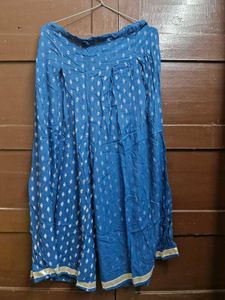 Blue Printed Palazzo Pants