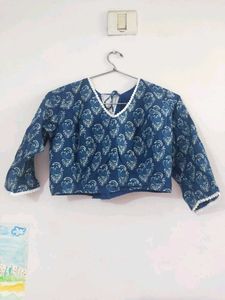 Cotton Hand Block Print Blouse
