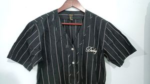 Forever 21 V Neck Striped Shirt