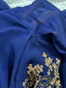 Royal Blue Party Wear Embroidered Kurta Gown