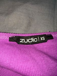 Purple Ruched Crop Top