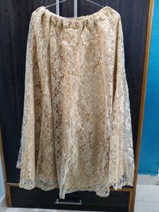 🔥Price Drop 🔥Heavy Flare Golden Ethnic Skirt