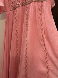 Peach Embellished Gown