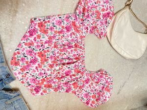 Floral Print Crop Top