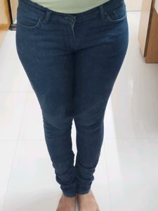 NAVY BLUE COTTON CHUDIDAR SKINNY JEANS