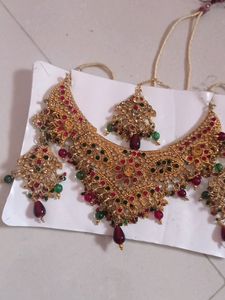 Necklace With Earning Nd Bindi..