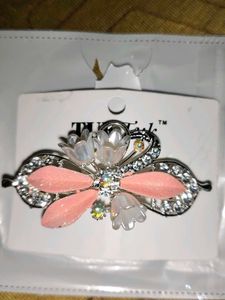 Floral Rhinestone Hair Clip