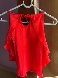 Magenta Ruffle Top