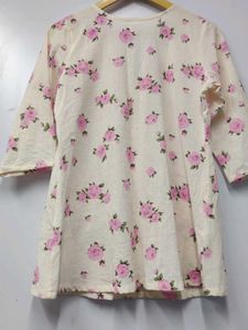 Pink Floral Print Top