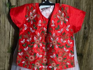 Red Floral Lehenga Choli Set