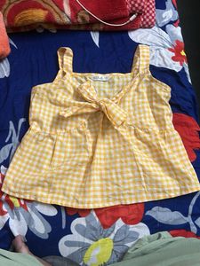 Cute Yellow Gingham Tank Top