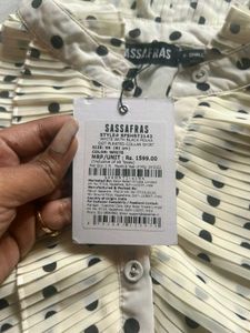 Polka Dot Ruffle Blouse