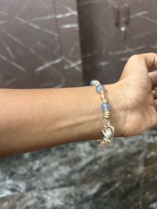 Beaded Bracelet with Heart Charm