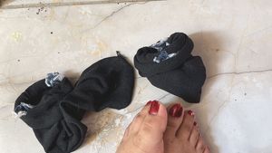 Used Black Socks