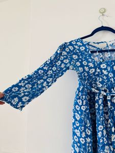 Floral Blue Mini Dress