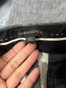 Gray Cropped Trousers