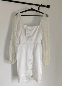 Rare London Sweetheart Neck Satin Dress
