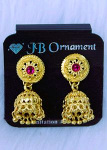 Gold-tone Jhumka Earrings [ER349]