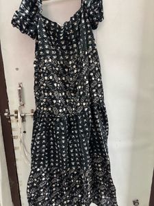 Black ethnic maxi dress